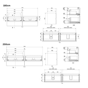 Vikingbad MIE STAV Servantskap B60-200cm