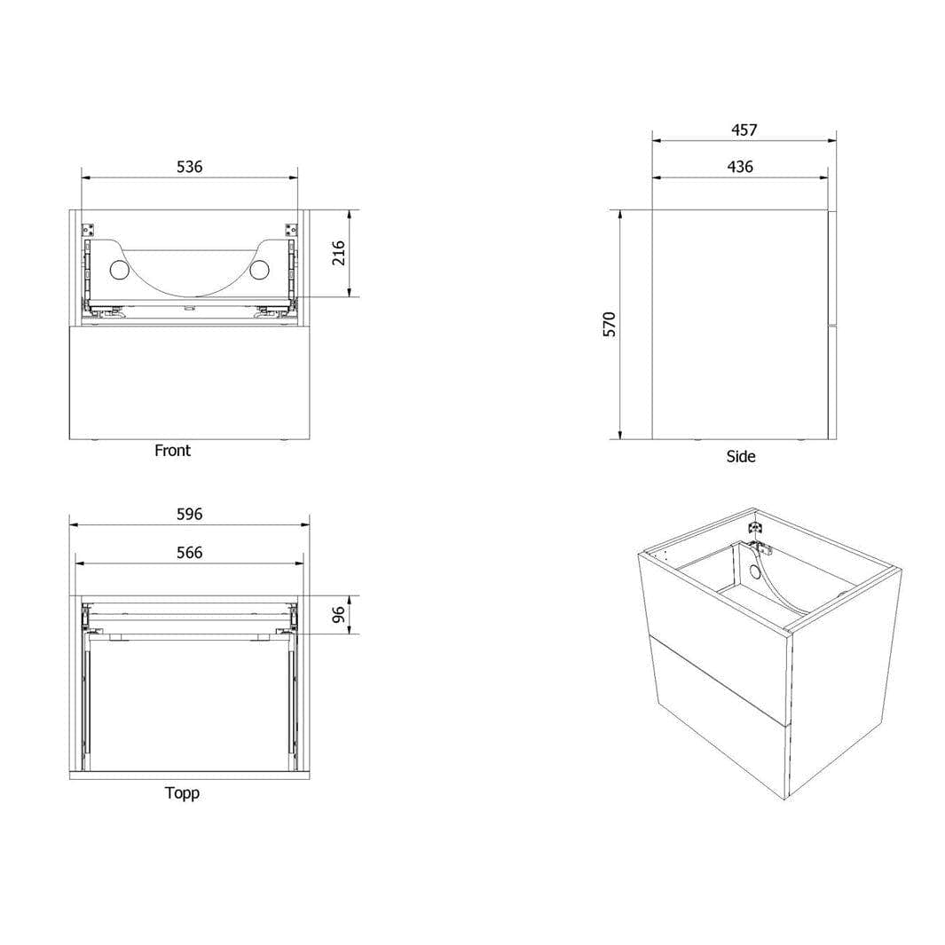 VikingBad MIE TREND Servantskap B60-180cm VikingBad Servantskap