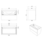 Vikingbad MIE TREND Servantskap B60-180cm