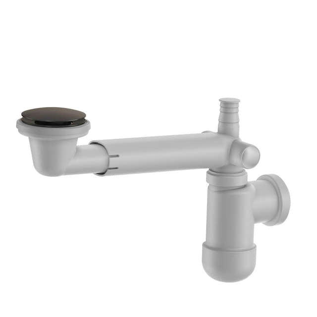 Vikingbad Mie Vannlås 40/32mm & Pop-up PRELOC 420 Børstet grå VikingBad Vannlås VB-117838