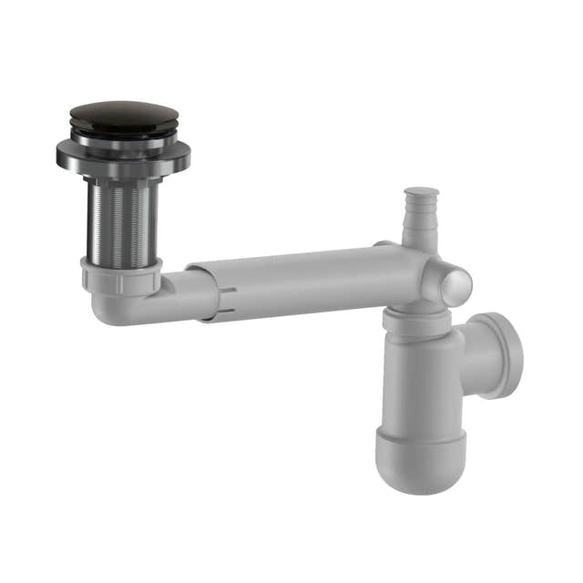 VikingBad MIE Vannlås PUM 40mm & Pop-up Børstet svart VikingBad Vannlås VB-117852