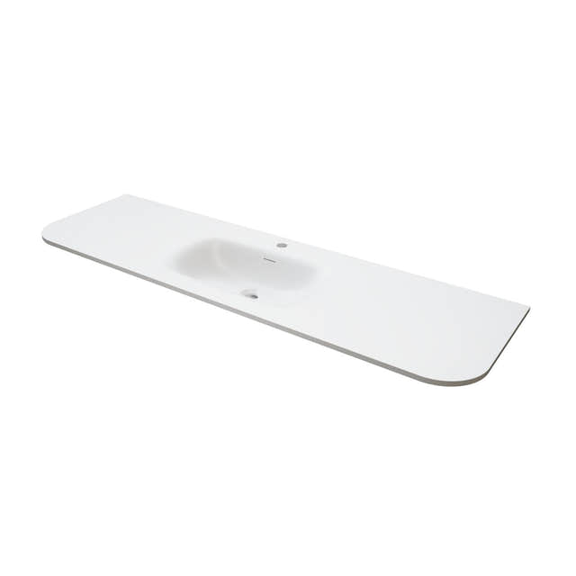 VikingBad Nea Møbelservant Buet Hvit matt / 150cm VikingBad Møbelservant VB-022321-02