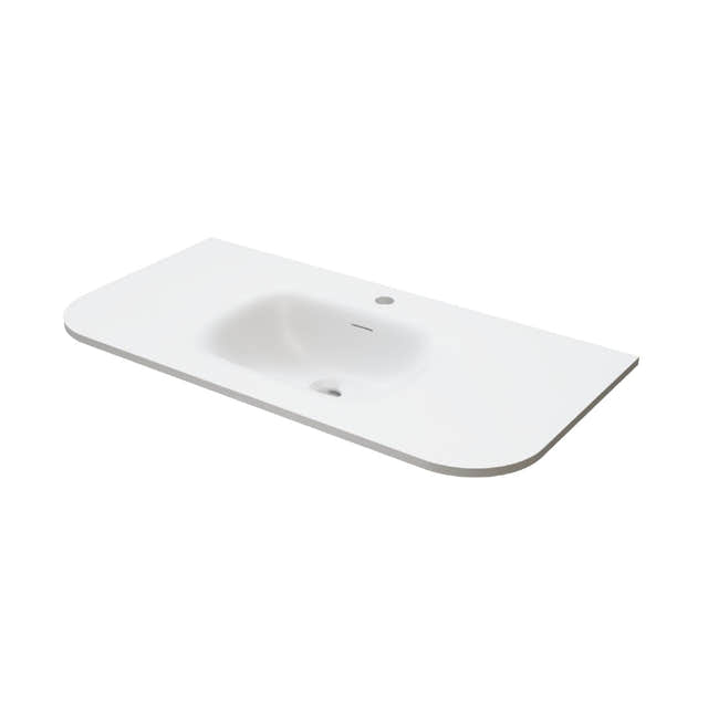 VikingBad Nea Møbelservant Buet Hvit matt / 90cm VikingBad Møbelservant VB-022319-02