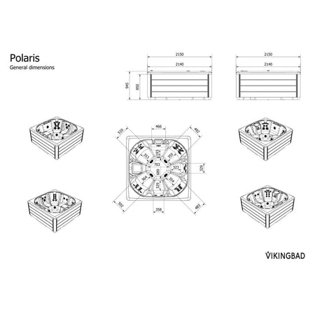 Vikingbad POLARIS Utendørs massasjebad