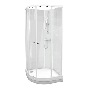 Vikingbad Sofia Dusjkabinett Buet H210cm, Klare Bakvegger