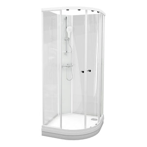 Vikingbad Sofia Dusjkabinett Buet H210cm, Klare Bakvegger
