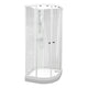 VikingBad Sofia Dusjkabinett Buet H210cm, Klare Bakvegger Hvit matt / Basic / 70x90cm venstre VikingBad Dusjkabinett VB-115568