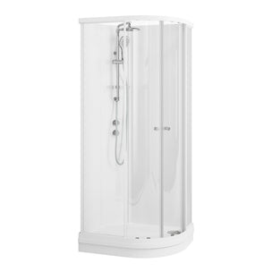Vikingbad Sofia Dusjkabinett Buet H210cm, Klare Bakvegger