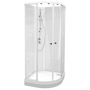 Vikingbad Sofia Dusjkabinett Buet H210cm, Klare Bakvegger