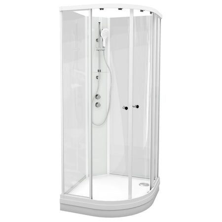 Vikingbad Sofia Dusjkabinett Buet H210cm, Klare Bakvegger