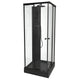 VikingBad SOFIA Rett Pluss Dusjkabinett - svart søyle Svart matt / 90x90cm / Klart glass VikingBad Dusjkabinett VB-117810