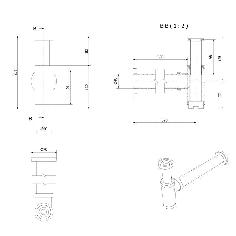 VikingBad Vannlås servant universal 32mm G1 1/4 VikingBad Vannlås VB-012248-01