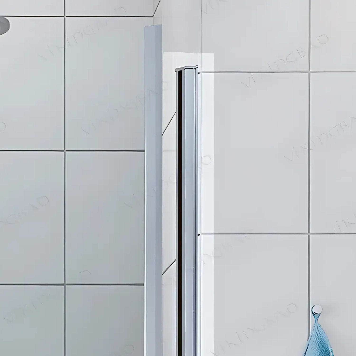 VikingBad Veggprofil Justerbar Alu Magnetlist Universal Sølv H193cm (til Dusjdør rett) VikingBad Veggprofil VB-105987