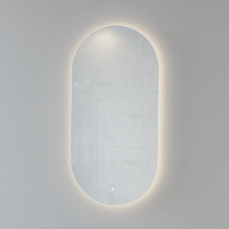VikingBad Vida Ovalt  Speil med LED Lys 40x80cm VikingBad Baderomsspeil VB-017572-01