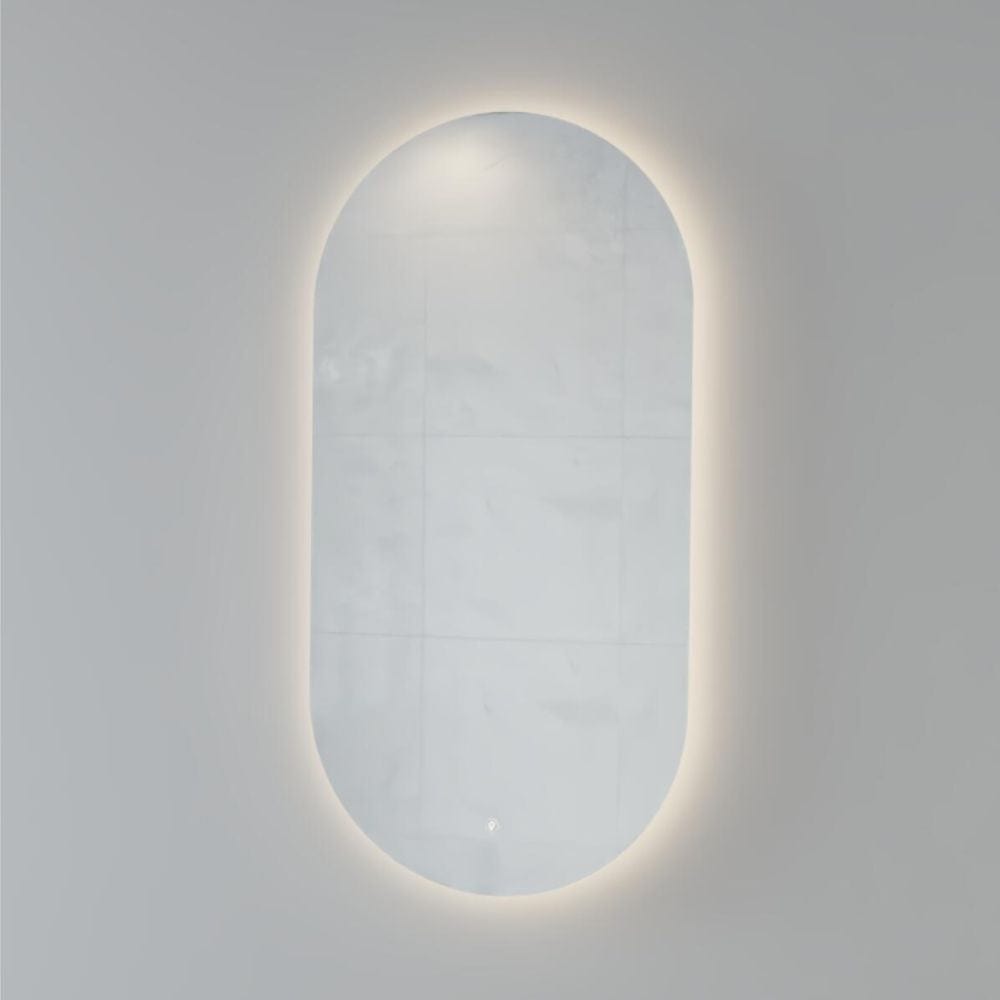 VikingBad Vida Ovalt  Speil med LED Lys 40x80cm VikingBad Baderomsspeil VB-017572-01