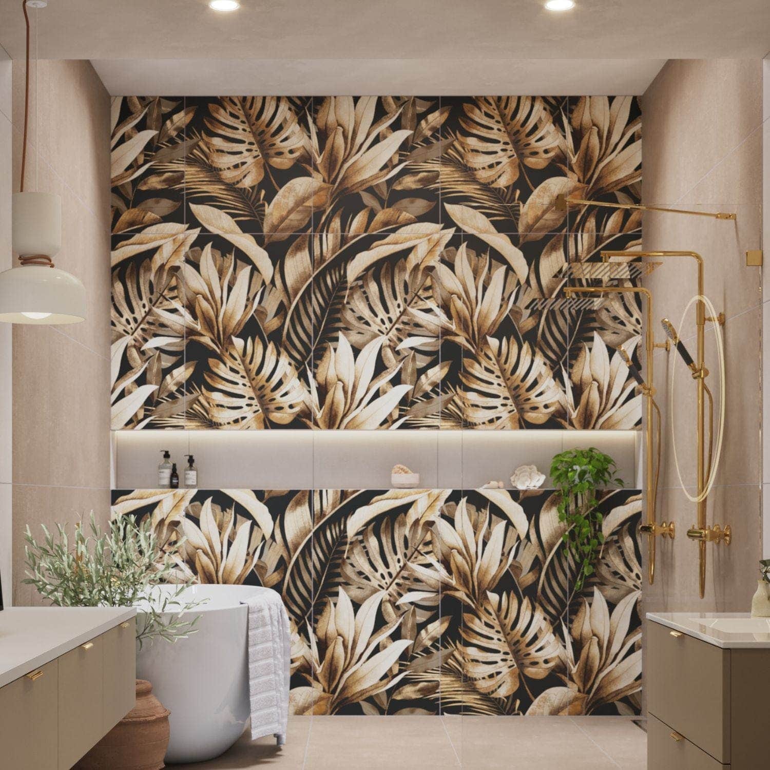 Vikingbad Wall Gallery Dekorflis Gold jungle / 60x120cm VikingBad VB-117434.DOM4-.xx