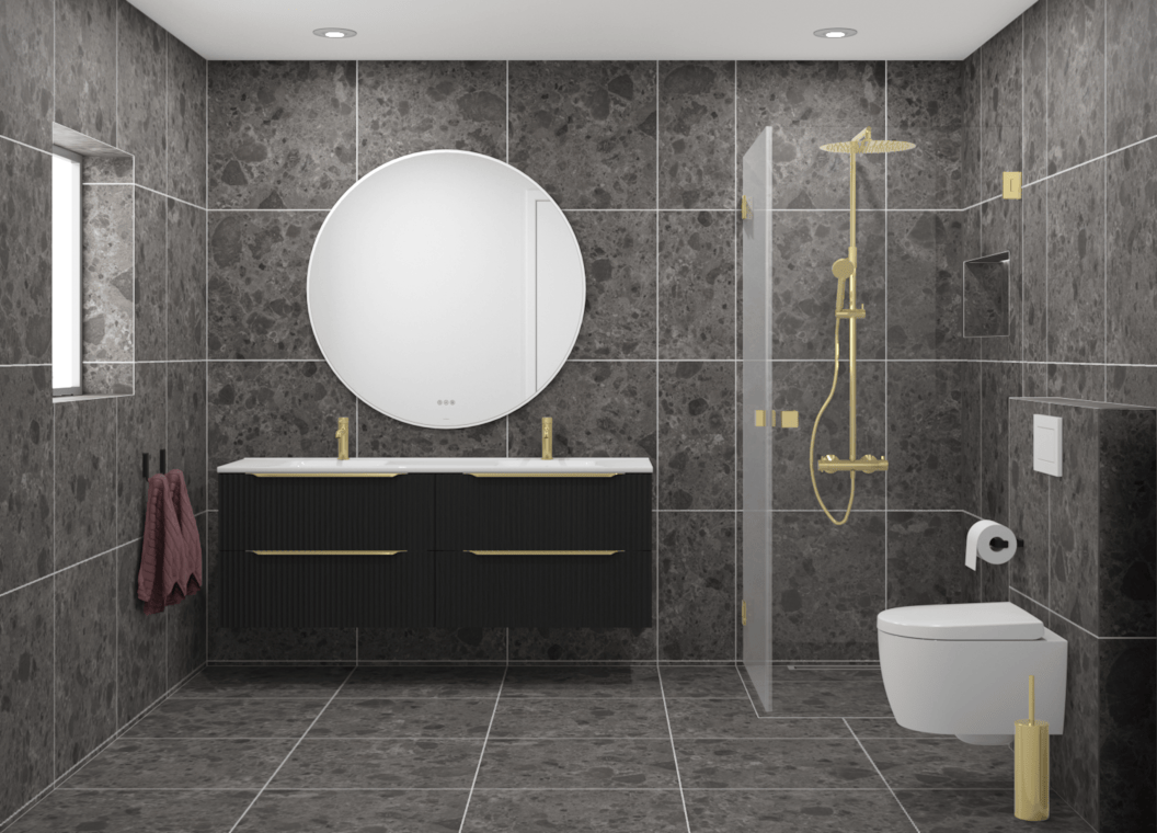 Vikingbad showroom med produkter til badet