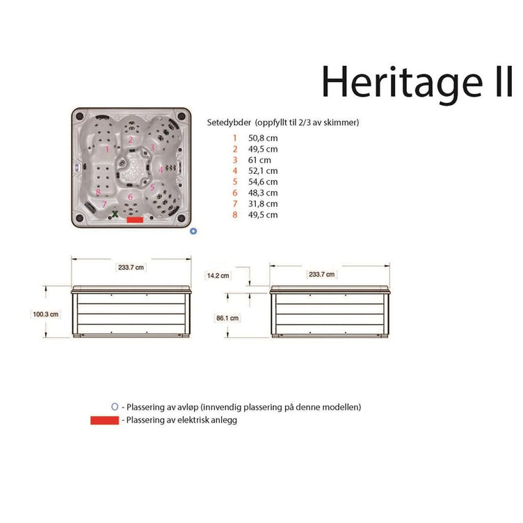 VikingSpa HERITAGE II Utendørs massasjebad