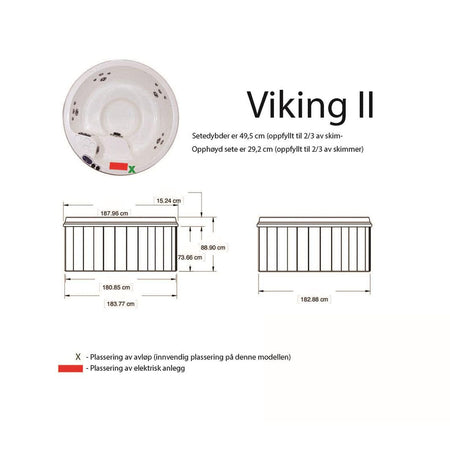 VikingSpa VIKING II Utendørs Massasjebad