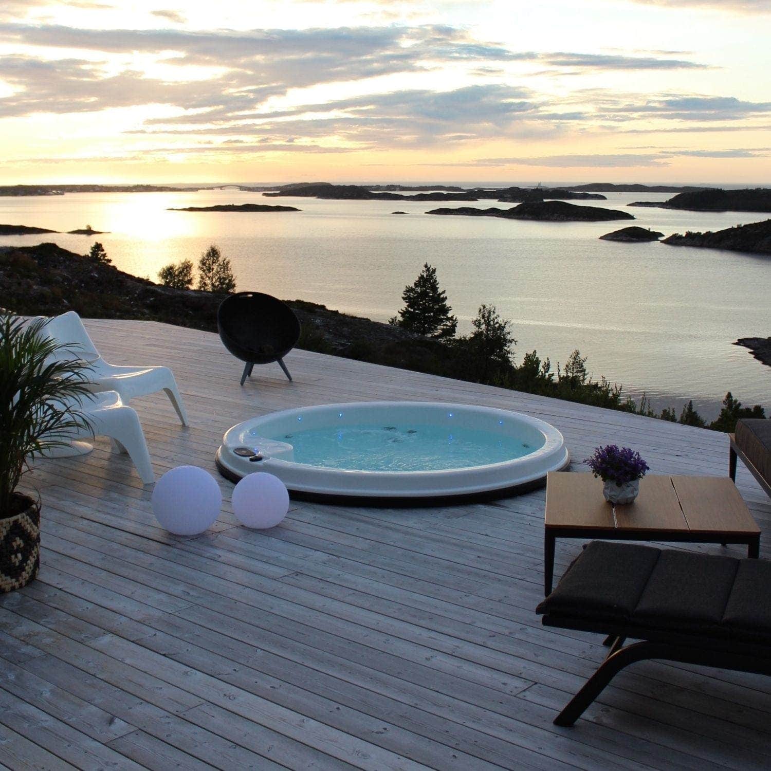 VikingSpa Viking II Utendørs Massasjebad VikingBad Utendørs boblebad VB-111118