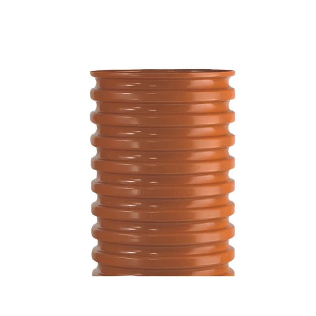 Wavin Stigerør korrugert, rødbrun - 2 meter 355mm Wavin GRO-3356803