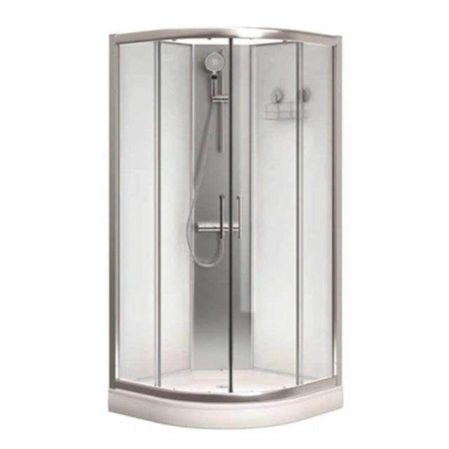 A-Collection Papilio Dusjkabinett Buet 80-90 Krom / 80x80cm / Klart glass A-collection Dusjkabinett AH-6310978