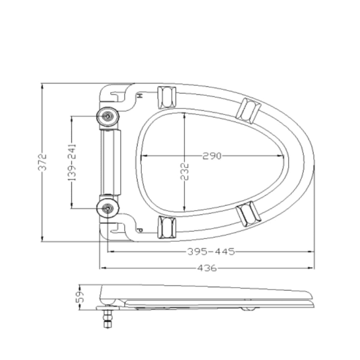 Alterna Epsilon Toalettsete Hvit Alterna Toalettsete BD-7010073