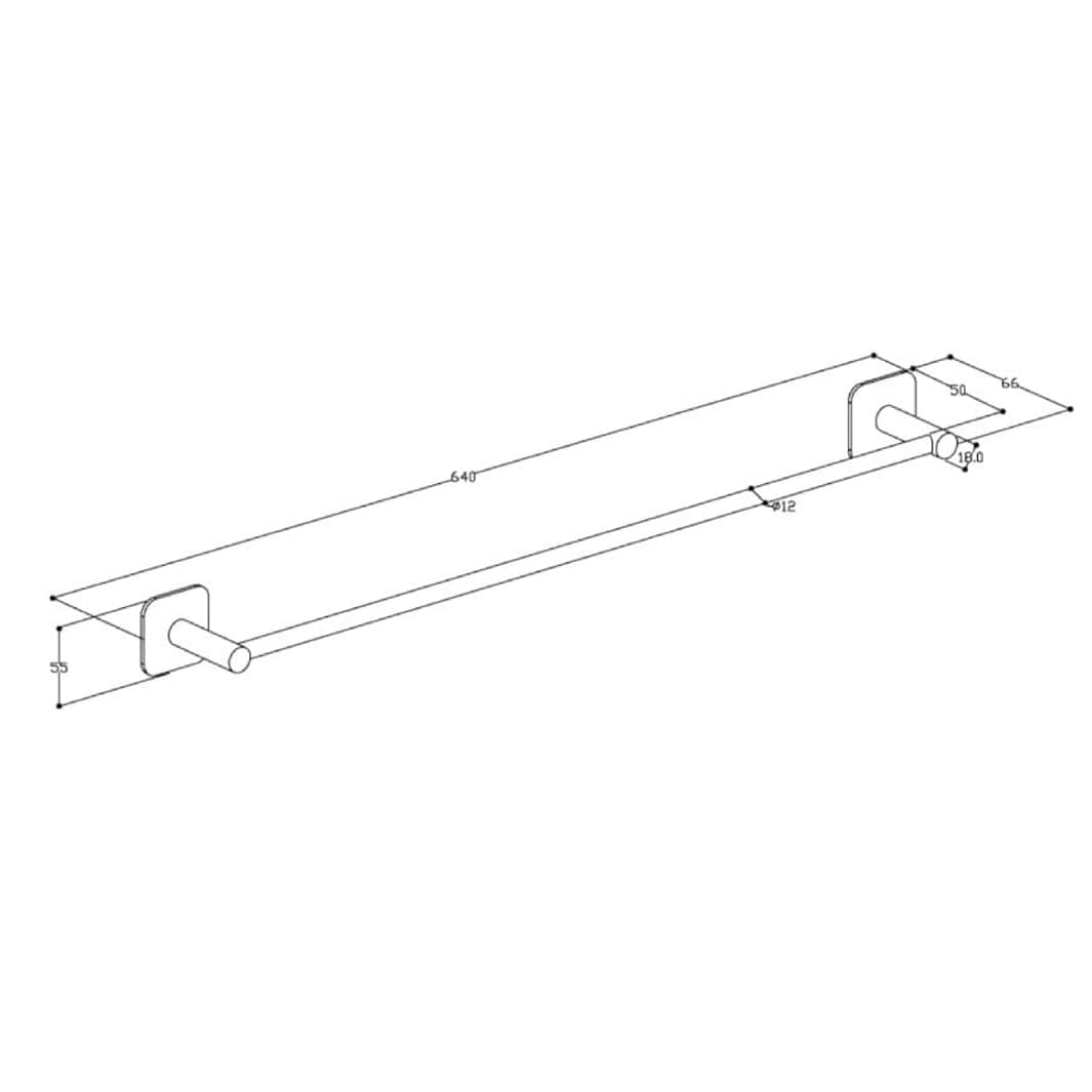 Alterna Exto Håndklestang L60cm - selvklebende Alterna Håndkleholder