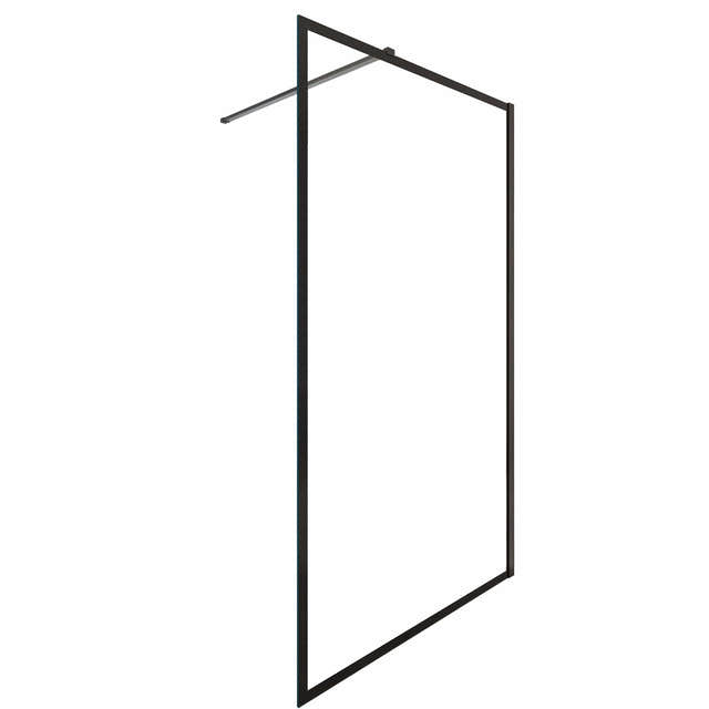 Alterna Matrix Fast Dusjvegg Ramme 86,4-116,4cm Svart matt / 120cm / Klart glass Alterna Dusjvegg BD-6310998