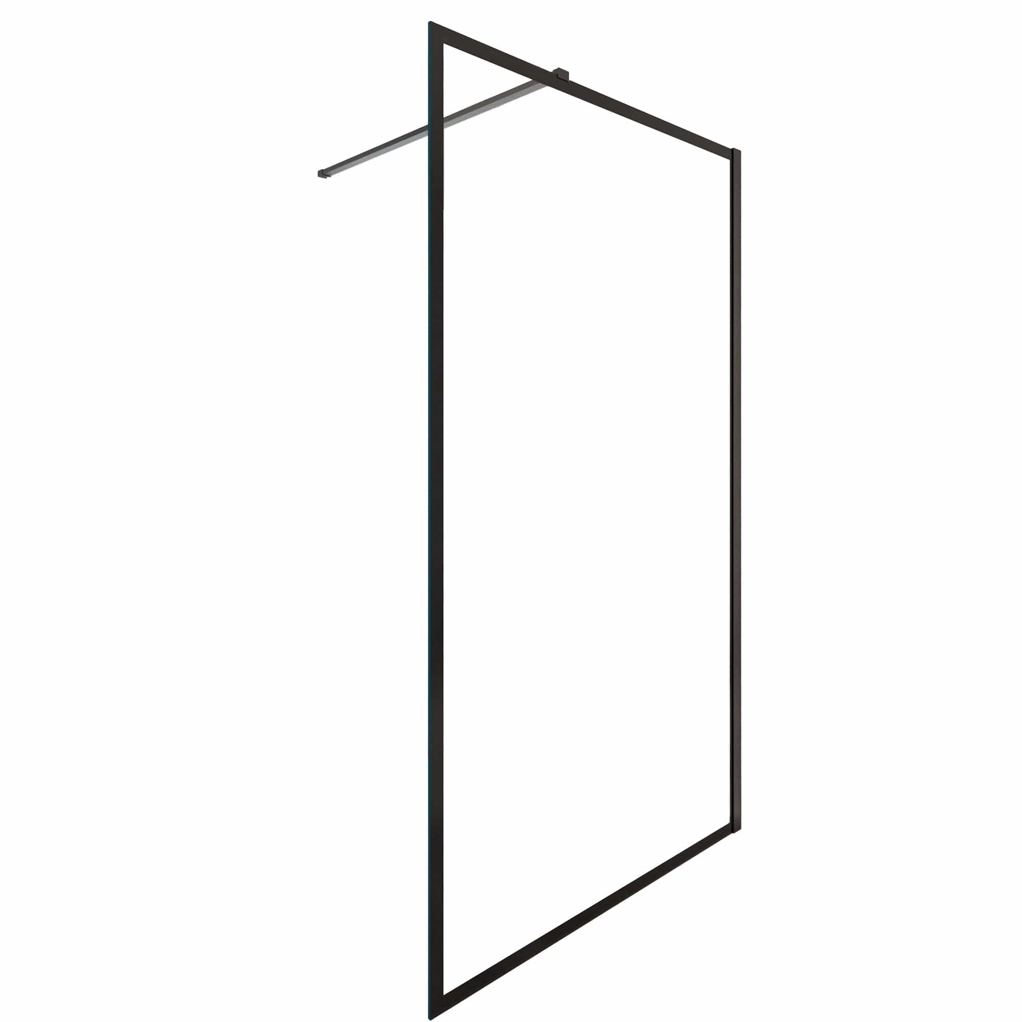 Alterna Matrix Fast Dusjvegg Ramme 86,4-116,4cm Svart matt / 90cm / Klart glass Alterna Dusjvegg BD-6310996