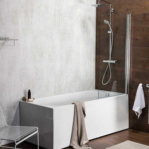Alterna Mimas Badekarvegg XL 80 Krom