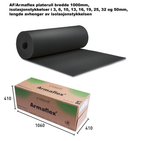 Armaflex AF Plate på Rull 7m2 16mm cellegummi