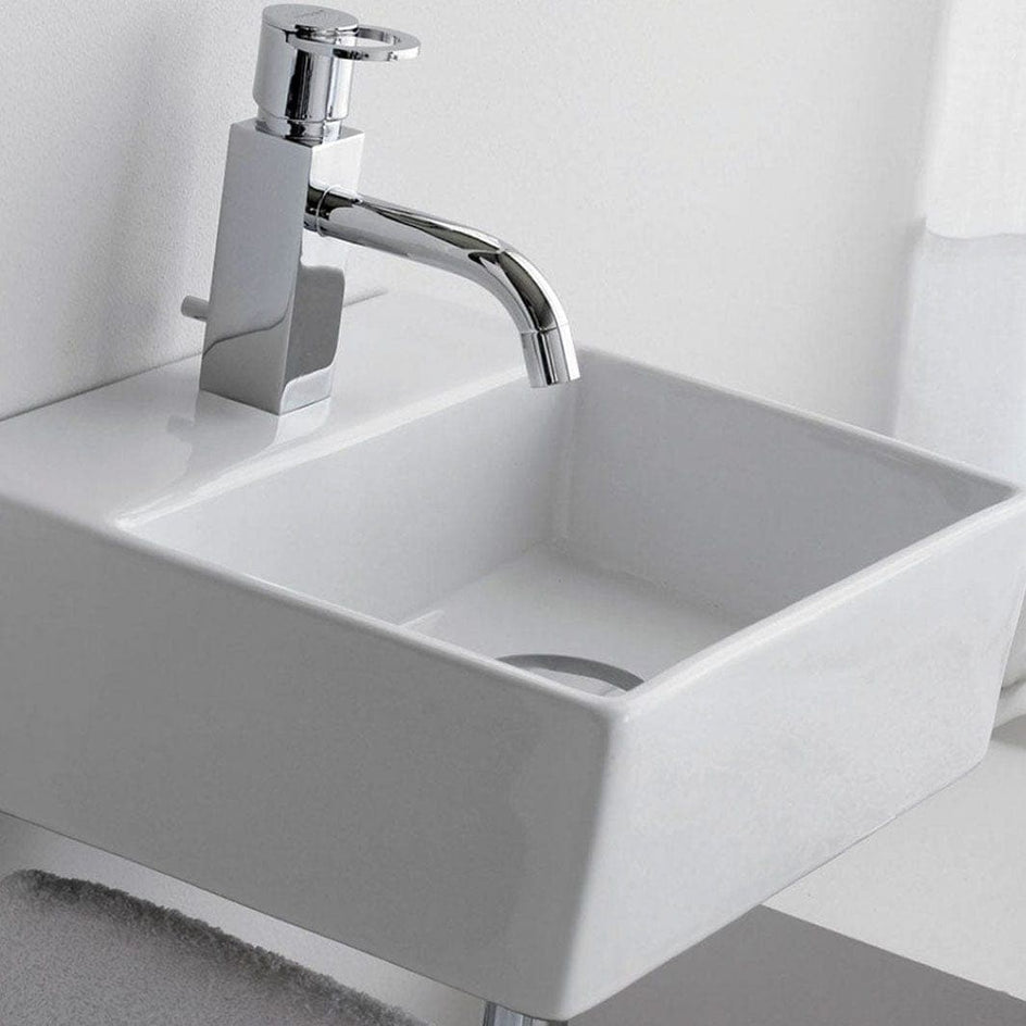 Bathco Bergamo Porselensservant B34,5xD30,6cm Hvit Bathco Liten servant KO-4913