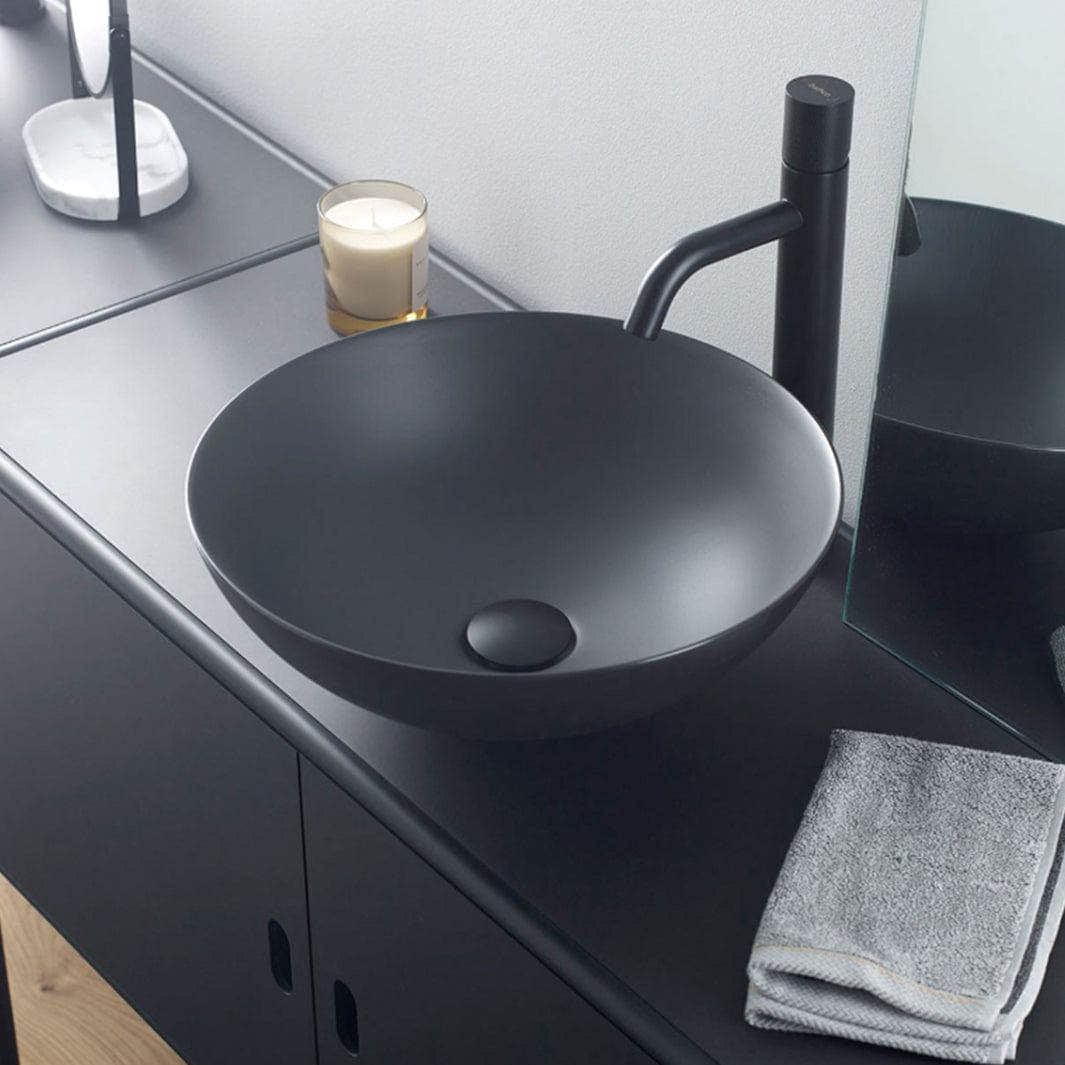 Bathco Lys Bolleservant Ø40cm - porselen Svart matt Bathco Bolleservant KO-4084NBM