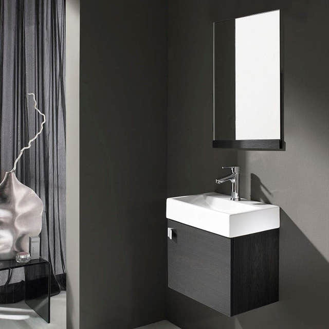 Bathco Paris Møbelpakke - servantskap, servant og speil Wenge / 45cm Bathco Møbelpakke bad KO-10023WN