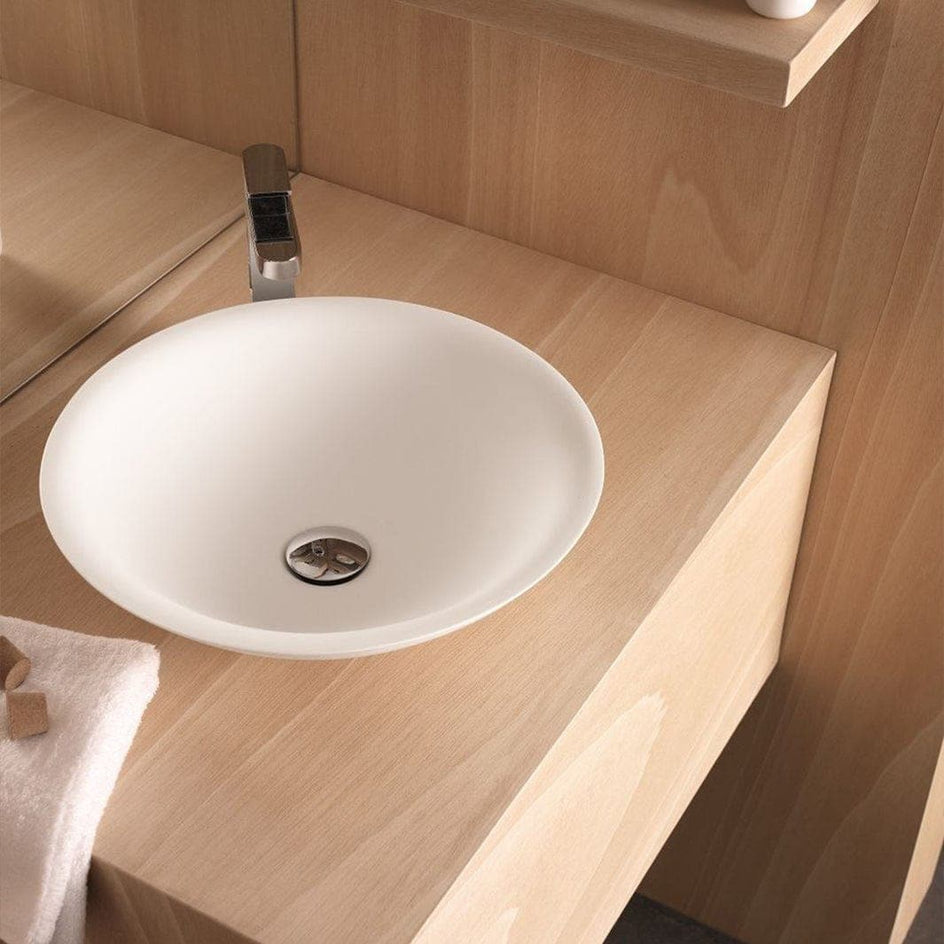 Bathco Piamonte Bolleservant Ø42cm - solid surface Hvit matt Bathco Bolleservant KO-6002bl