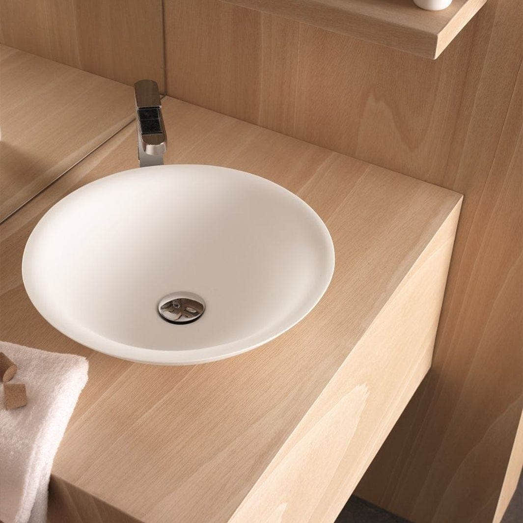 Bathco Piamonte Bolleservant Ø42cm - solid surface Hvit matt Bathco Bolleservant KO-6002bl