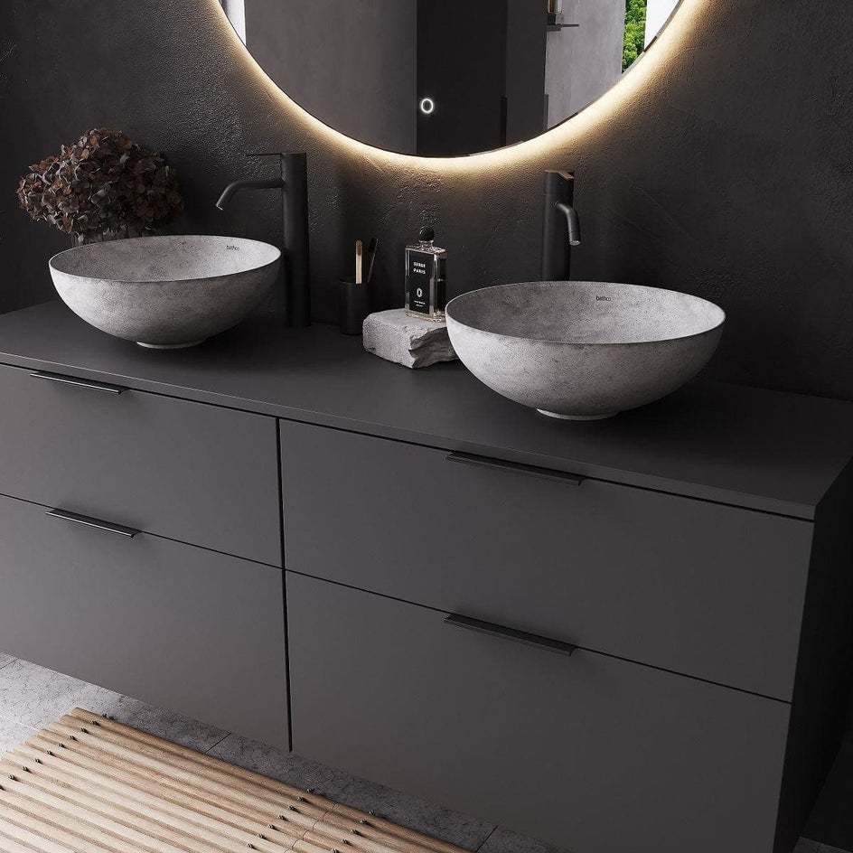 Bathco Sicilia Gris Claro Bolleservant Ø40cm - mikrosement Lys grå Bathco Bolleservant KO-1502MC