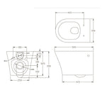 Bathco SINTRA Rimless vegghengt toalett