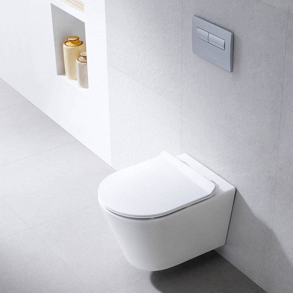 Bathco Sintra Veggskål m/soft-close sete - vegghengt toalett Hvit Bathco Vegghengt toalett KO-4551