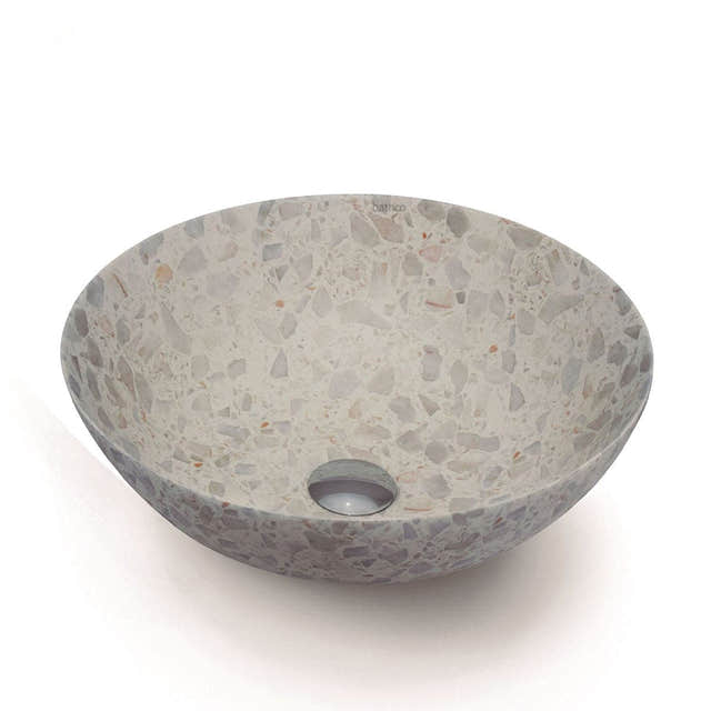 Bathco Terrazo One Bolleservant Ø40cm - porselen Grå Bathco Bolleservant KO-00419