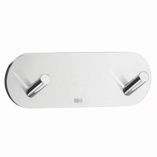 Beslagsboden Dobbel Krok 1081 - selvklebende Krom Beslagsboden Knagger SM-BK1081