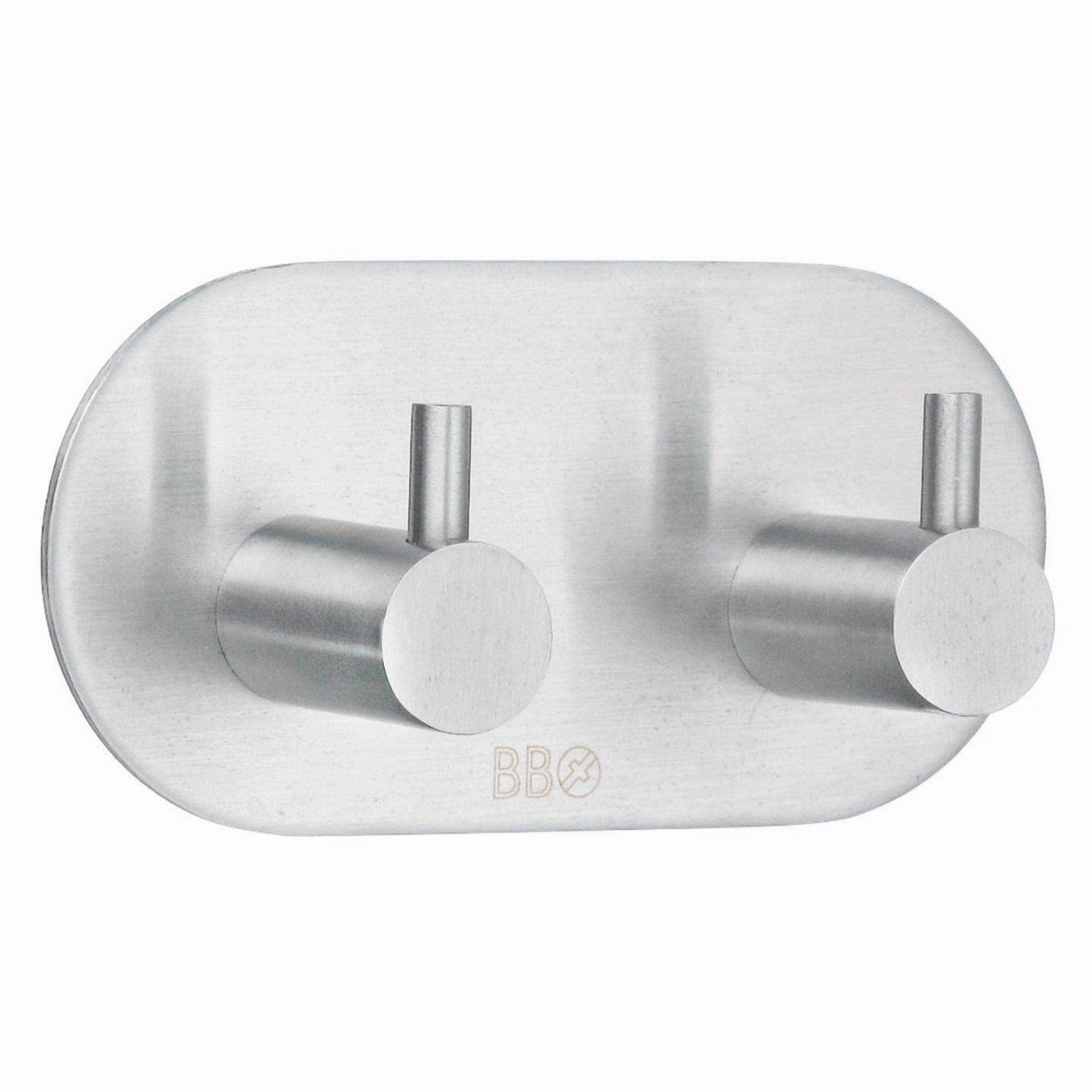 Beslagsboden Dobbel Krok 1102 - selvklebende Matt krom Beslagsboden Knagger SM-B1102