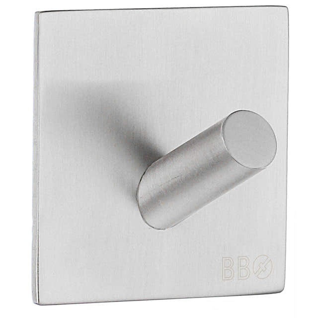 Beslagsboden Enkel Krok 1092 - selvklebende Matt krom Beslagsboden Knagger SM-B1092