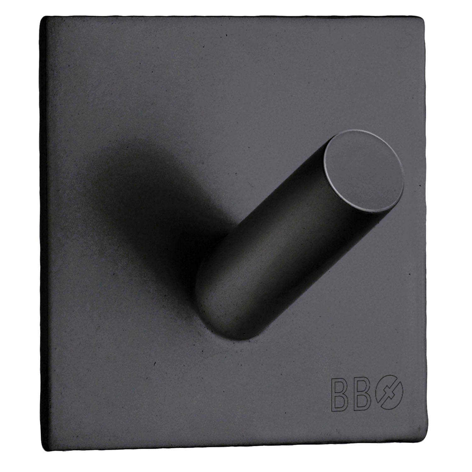Beslagsboden Enkel Krok 1092 - selvklebende Svart matt Beslagsboden Knagger SM-BB1092