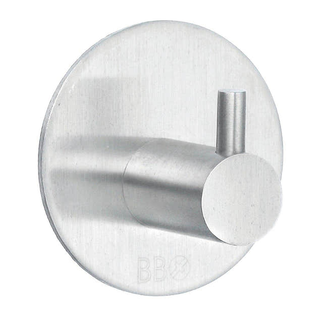 Beslagsboden Enkel Krok 1101 - selvklebende Matt krom Beslagsboden Knagger SM-B1101