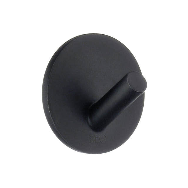 Beslagsboden Krok 1080 - selvklebende Svart matt Beslagsboden Knagger SM-BB1080