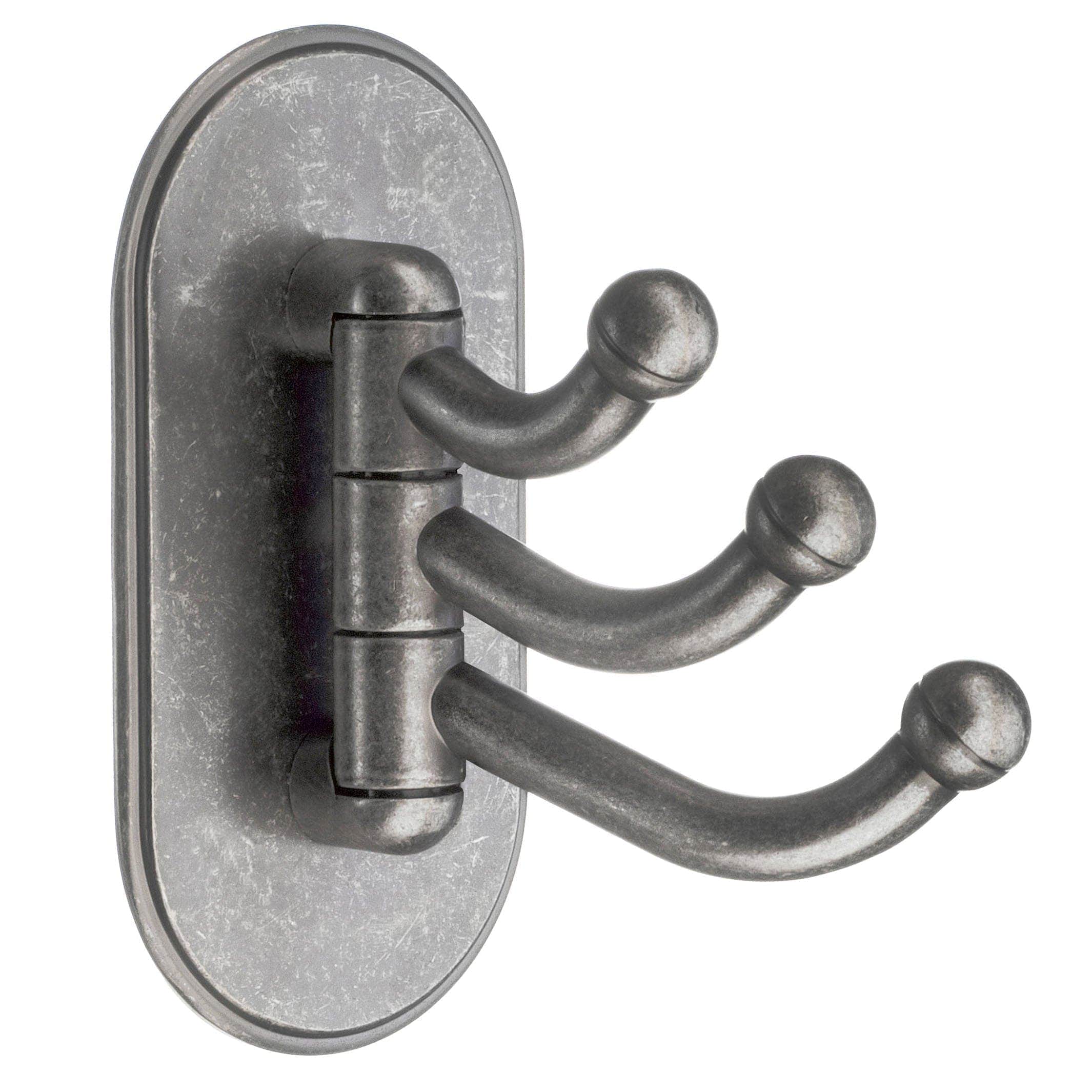 Beslagsboden Svingbar Trippelkrok 1123 - selvklebende Tinn Beslagsboden Knagger SM-BG1123