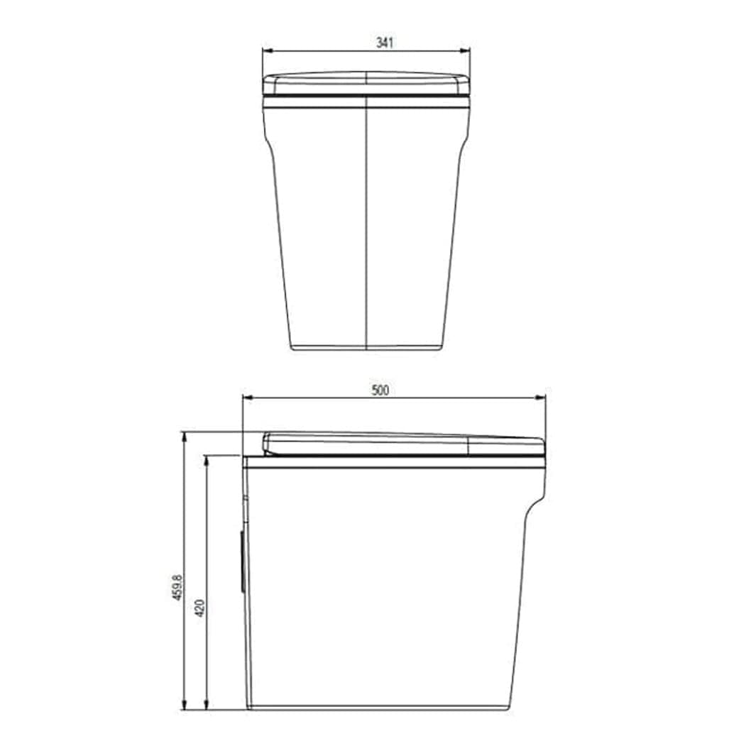 Cinderella Urinal - luktfri og vannfri unisex modell Cinderella Forbrenningstoalett CI-101386