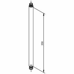 Damixa Forlengerstang for takdusj 350mm, krom